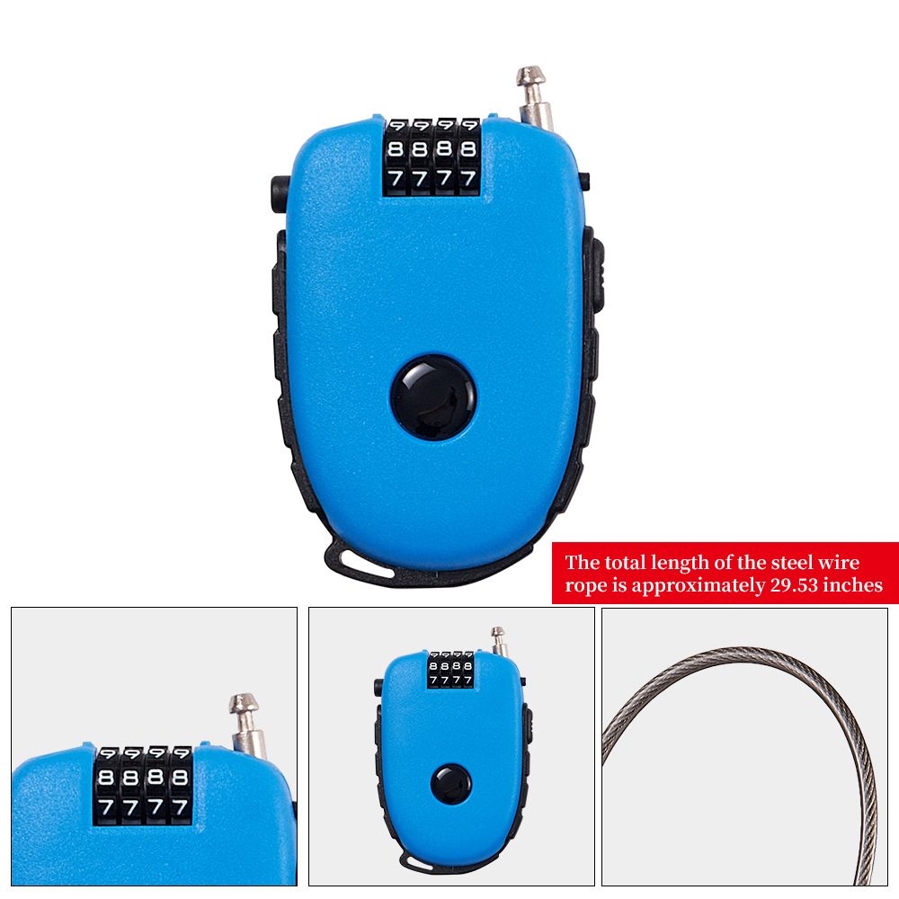 携帯ワイヤーロック通牛はワイヤーを引っ張ることができます。