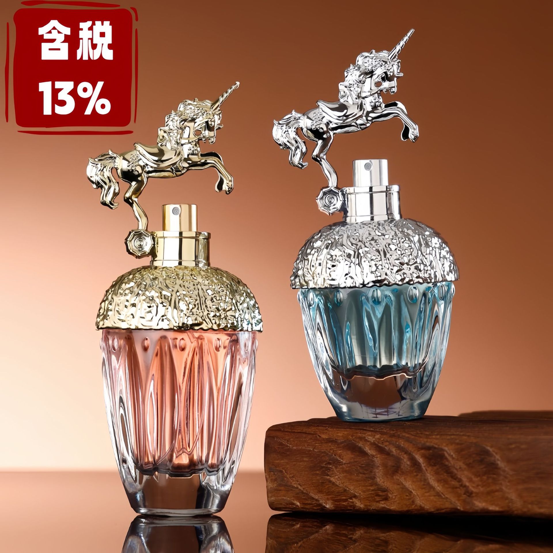 Botellas de vidrio vacías al por mayor con tapa de rosca de 15 mm, en stock, 50/80 ml, botellas de perfume de vidrio transparente transfronterizas, botellas de spray recargables