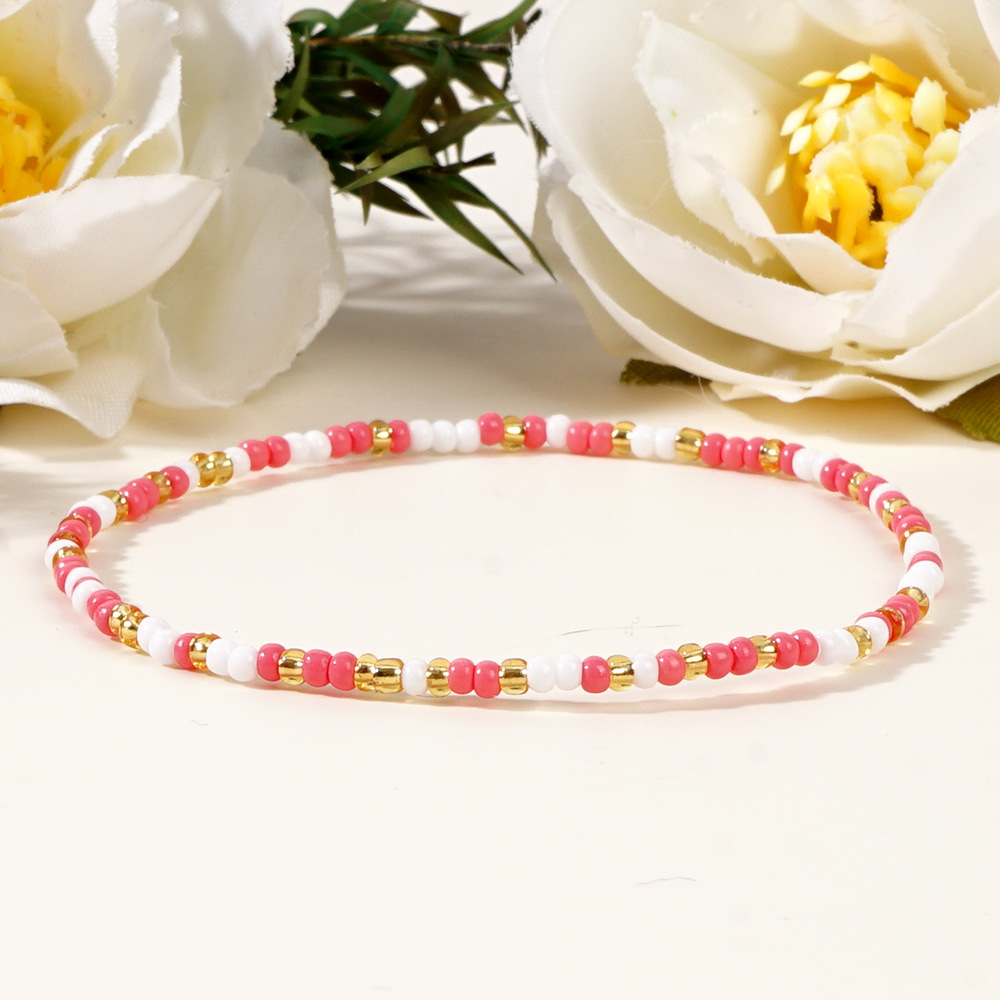 6g Weight Bracelets Classification Seed Bead Chain Material Beaded Chain Chain Type 1 Piece Quantity Holiday, Daily Occasion Seed Bead Material Geometric Pattern Women's Gender Casual, Simple Style Style Beaded, Handmade Craft Casual Simple Style Geometric Seed Bead Wholesale Bracelets 8