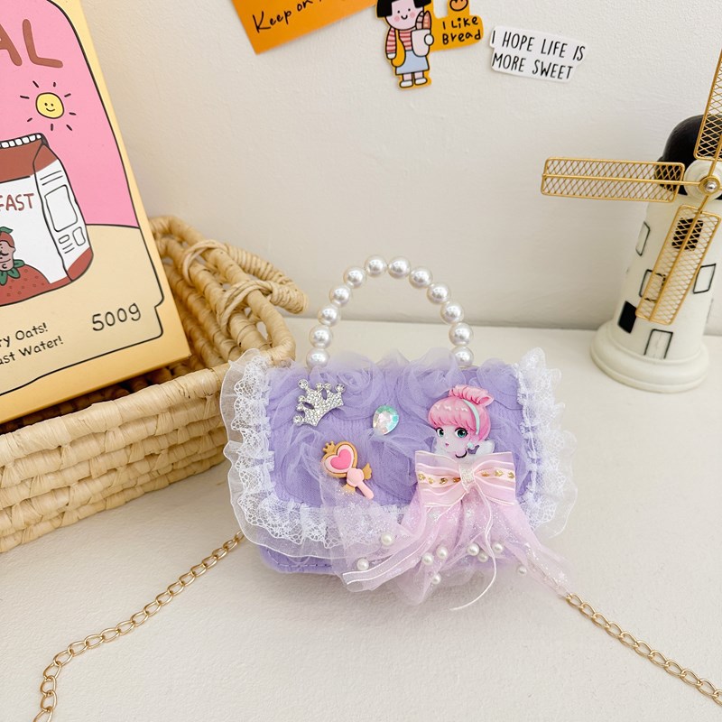 Bolsas de perlas de aire extranjero, bolsas de hombro de moda coreana, bolsas de hombro para niñas 2024 nuevas cadenas de comercio exterior bolsas para niños