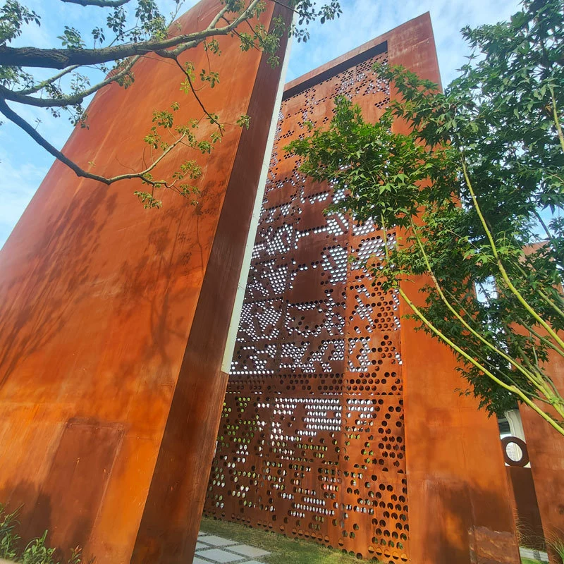 Износостойкая стальная пластина декорации инженерная стальная конструкция Ржавая пластина j навесная стена вырезает 09CuPCrNi-A