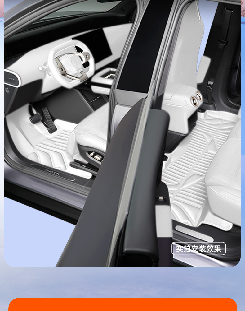 Suitable for Nissan N7 Models, Dust-Proof Car Interior Accessories, Environmentally Friendly Double-Layer Tpe Car Floor Mats