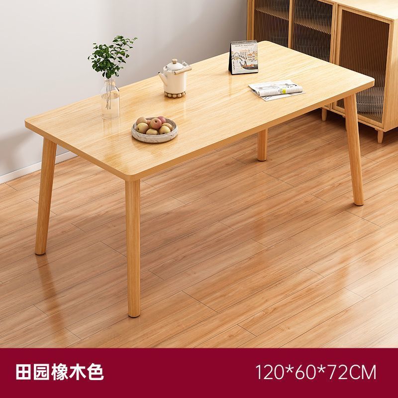 レンタルルーム用のダイニングテーブルと椅子の組み合わせセット、シンプルな無垢材の脚の正方形のテーブル、家庭用の正方形の小さなアパートのダイニングテーブル|undefined