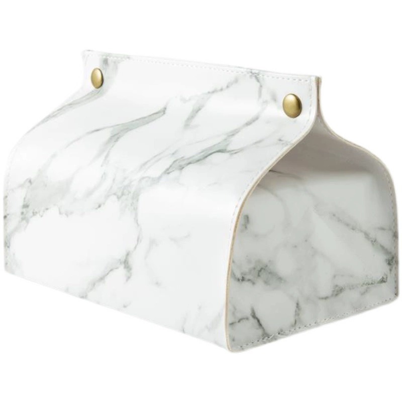 Nórdico en s estilo marbling caja de pañuelos servilleta caja de papel cuero hogar sala de estar Coche bolsa de almacenamiento multifuncional