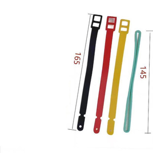 Manufacturer's In-Stock Black Soft Plastic Colored Strap Universal Luggage Tag Lanyard Accessory, Supports Color Customs Locks
