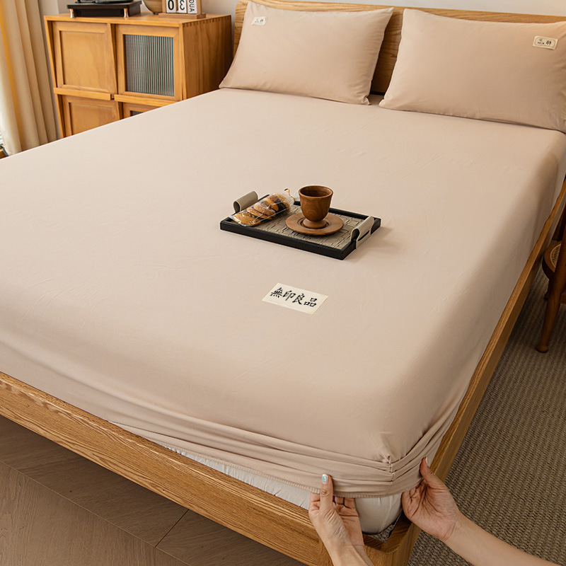 2025 nueva sábana de algodón cómoda y cepillada otoño e invierno funda protectora de colchón de algodón de una sola pieza funda de cama de sábana