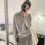 连帽长袖秋冬打底羊毛衫