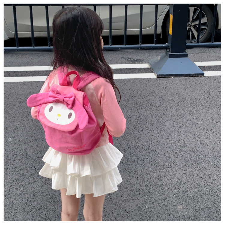 Mochila de lona de dibujos animados para niños Kolomi Mochila de moda para niñas niñas salir bolsas lindas ligeras