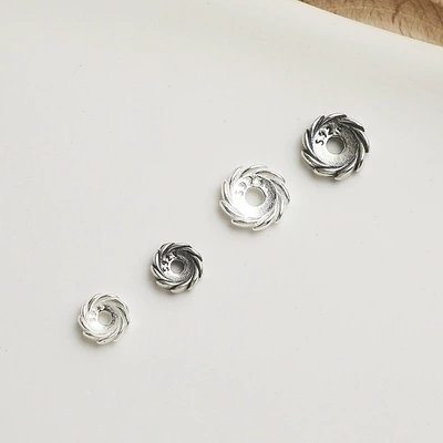 Sterling Silver Retro Round: Zərgərlik ara hissələri