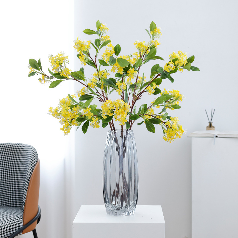 High-Quality Artificial Flowers Wholesale Long Branches Qianlixiang DIY Handmade Home Decoration Outdoor Landscaping Autum Osmanthus Branches