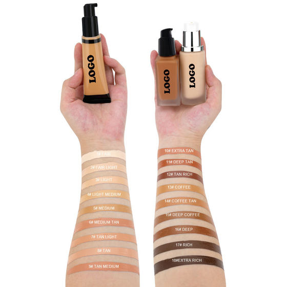 Cross-border in stock logo-free oil control waterproof non-card powder moisturizing BB cream concealer lasting non-makeup matte foundation