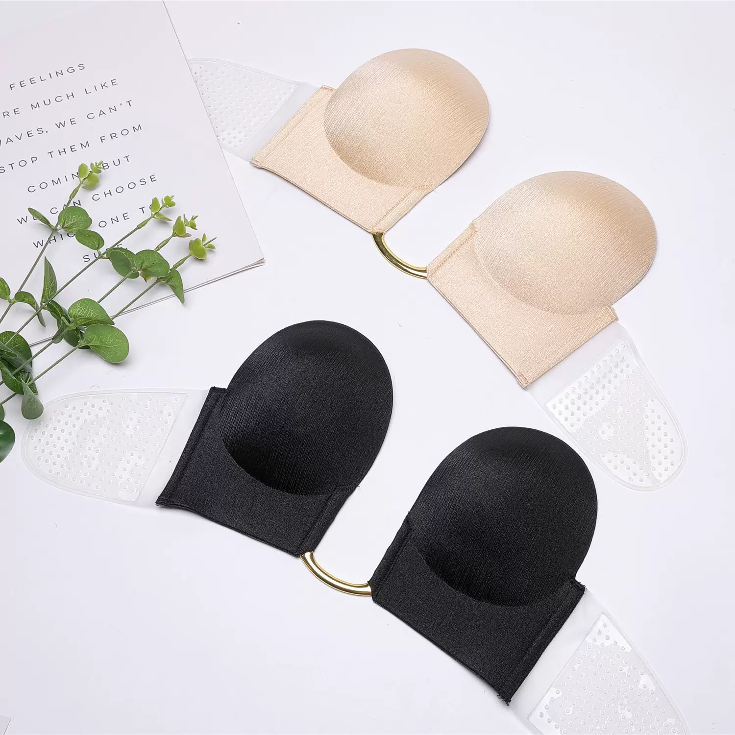 新款深U隐形硅胶文胸 亚马逊跨境电商隐形内衣 隐形胸贴