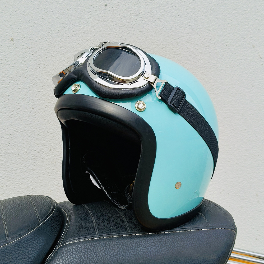 Motuoche – 500TX Helmet Half Motosiklet kaskı (dəbilqə) - sky-blue-m