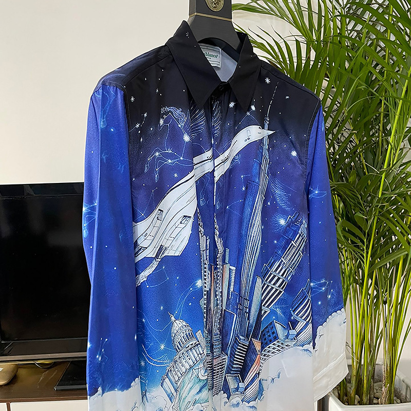 ForMen 2025 Spring New European And American Fashion Trend Foreign Trade Youth Popular Digital Print Men's Cardigan Shirt_voghion.com