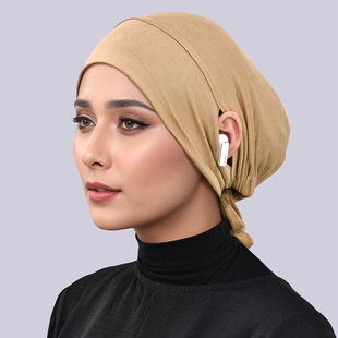 Cross-border Hot Sale Solid Color Modal Elastic Elastic Band Ear Holes Band Cap Rope Adjustable Serized Cotton Tape