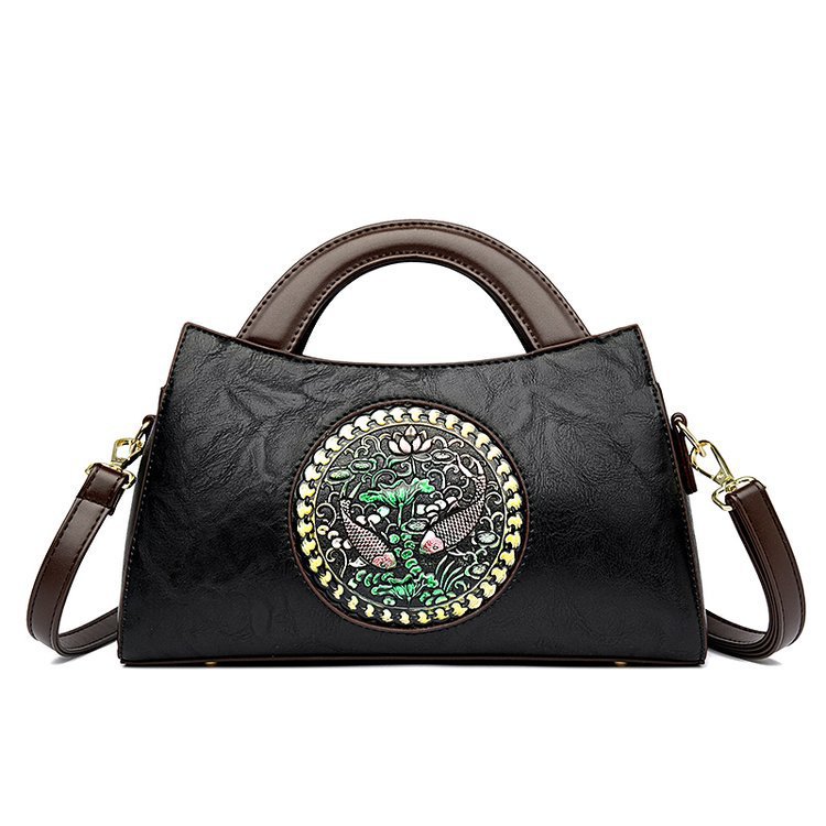 Bolso de mano de mujer mujer 2024 nueva moda atmósfera bolso de madres de mediana edad moda versátil simple bolsas de hombro