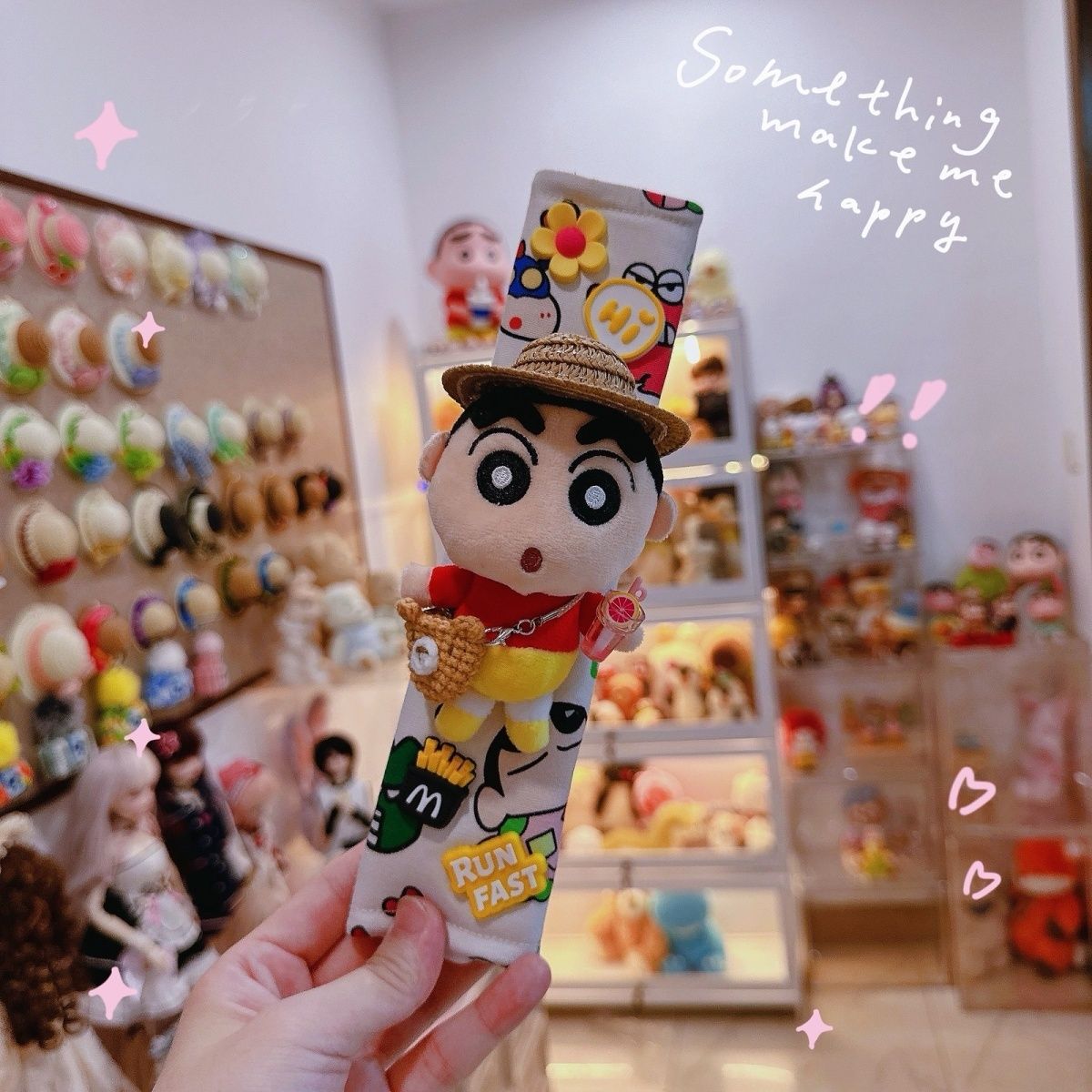 Crayon Shin-Chan Car Seatbelt Decoration Cute Cartoon Seatbelt Doll Car Seatbelt Shoulder Protector