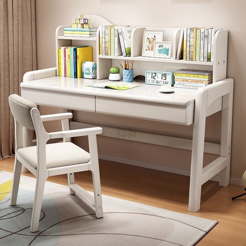 3l solid wood children's study table student desk writing table home computer desk bookshelf integrated desk homework desk