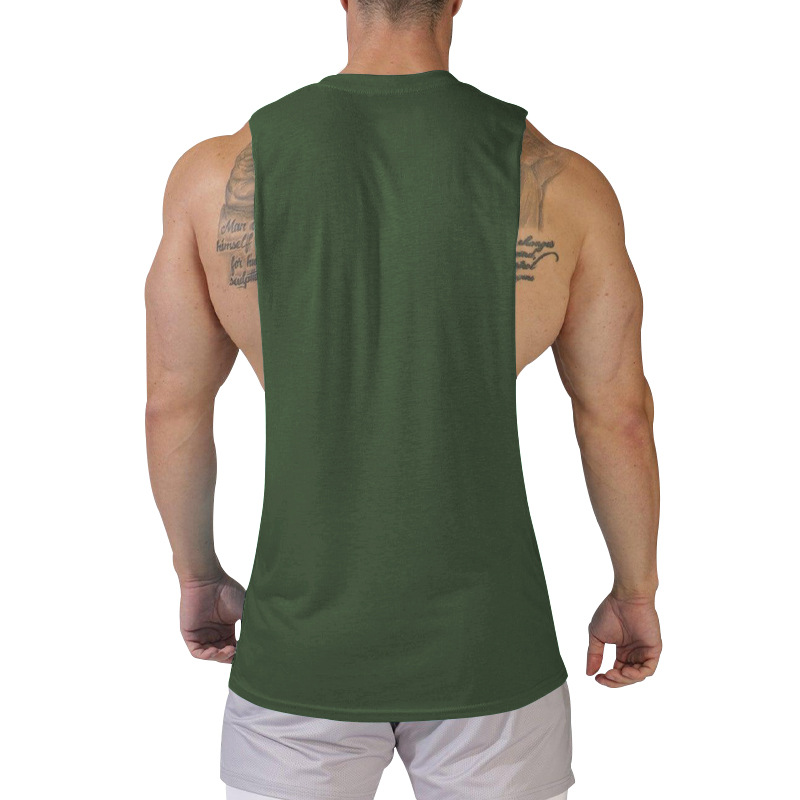 210g Weight Sleeveless Sleeve Length Cotton Blend, Polyester Fabric Type Regular Top Length Racerback Tank Tops Tops Type Casual Occasion Round Neck Neckline Loose Fit Type Solid Color Pattern Summer Season Men's Gender Simple Style Style Wholesale Men's Simple Style Solid Color Sleeveless Men's Tops 16