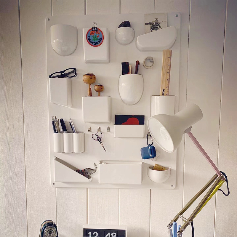 Entrada nórdica creativa decoración de la pared accesorios simples ins agujero de la pared tablero de rack de almacenamiento de escritorio