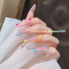 美甲夏日飾品熒光鑽夜光幻彩糖果鑽超閃平底鑽彩虹馬卡龍 7色混裝