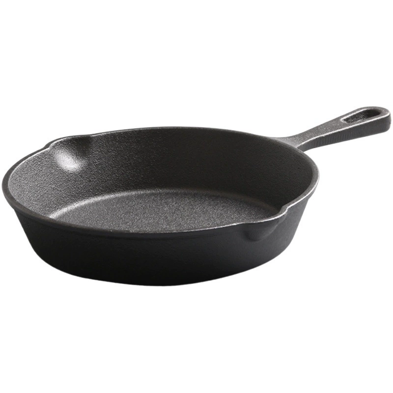 Чугунная сковорода без покрытия, маленькая сковорода для омлета, бытовая сковорода, старомодная железная сковорода, набор кухонных принадлежностей, сковорода с маслом