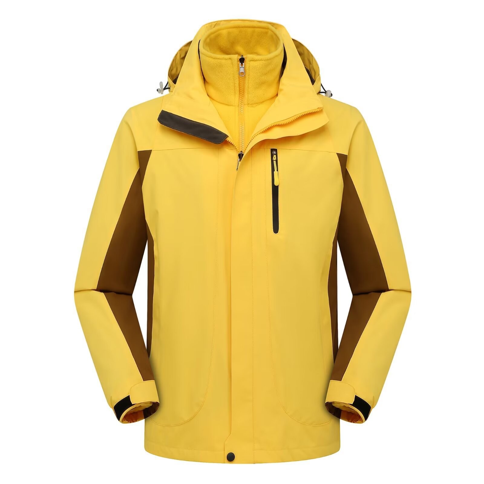 Outdoor Jacket Couple Men's and Women's Two-Piece Set Fleece-Lined Thickeneded School Uniform Group Uniform Work Clothes Logo Autumn and Winter Jacket