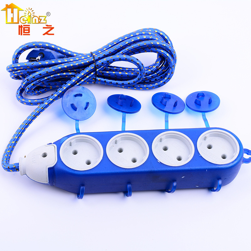 Creativo multifuncional enchufe de cable europeo A6 África Medio Oriente Indonesia estilo europeo dos lados dos lados dos enchufes redondos