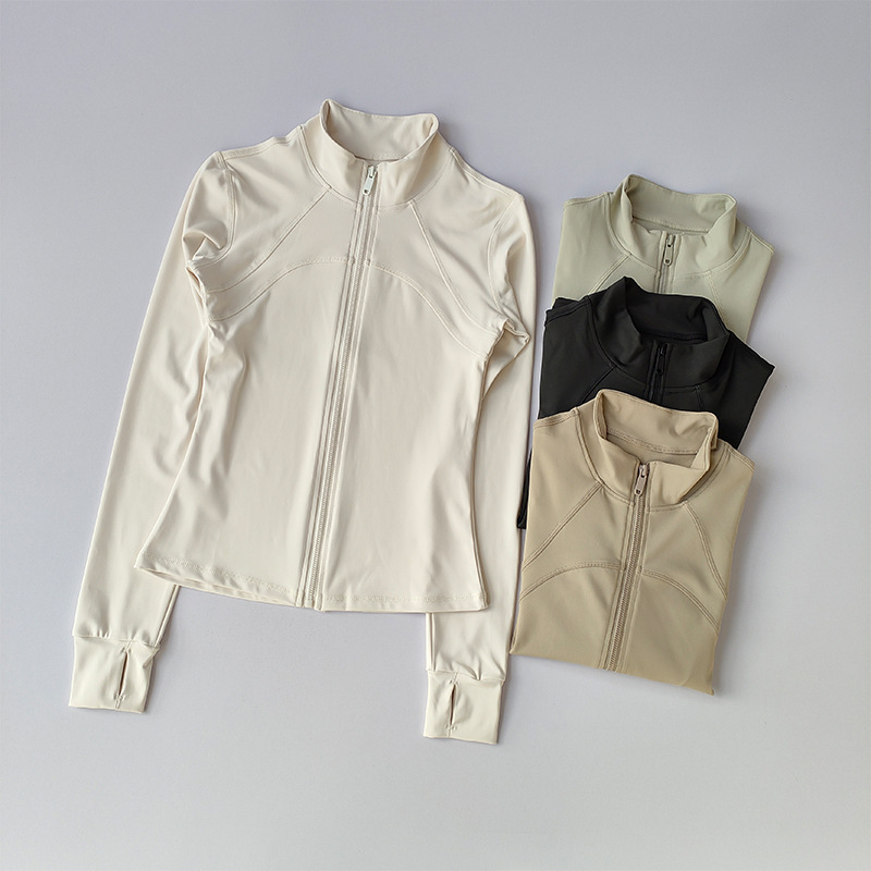 Yoga Clothing Women's Stand-Up Collar Long-Sleeved Sports Jacket Running Training Fitness Jacket Top Autumn and Winter Running Sports Jacket Yoga Clothing Women's Stand-Up Collar Long-Sleeved Sports Jacket Running Training Fitness Jacket Top Autumn and Winter Running Sports Jacket