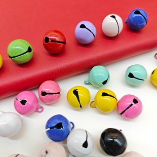 14mm candy color Bell diy jewelry word Bell paint Christmas decoration keychain accessories color Bell
