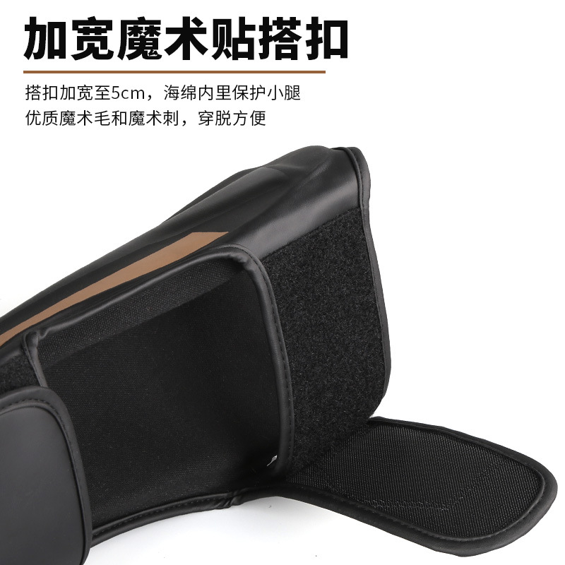 Calaberas de lucha de Ceiling Sanda de lucha con espinilleras en la parte posterior del pie, equipo de protección de entrenamiento de lucha de pu gruesa de boxeo