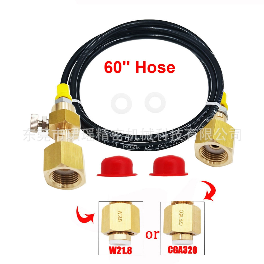Соединитель для перекачки углекислого газа (CO2) из больших баллонов в надувные устройства с воздуховодом CGA320, пневматический W21.8