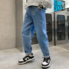 外贸批发男童牛仔裤25新款春秋季男孩潮酷修身长裤大儿童洋气裤子