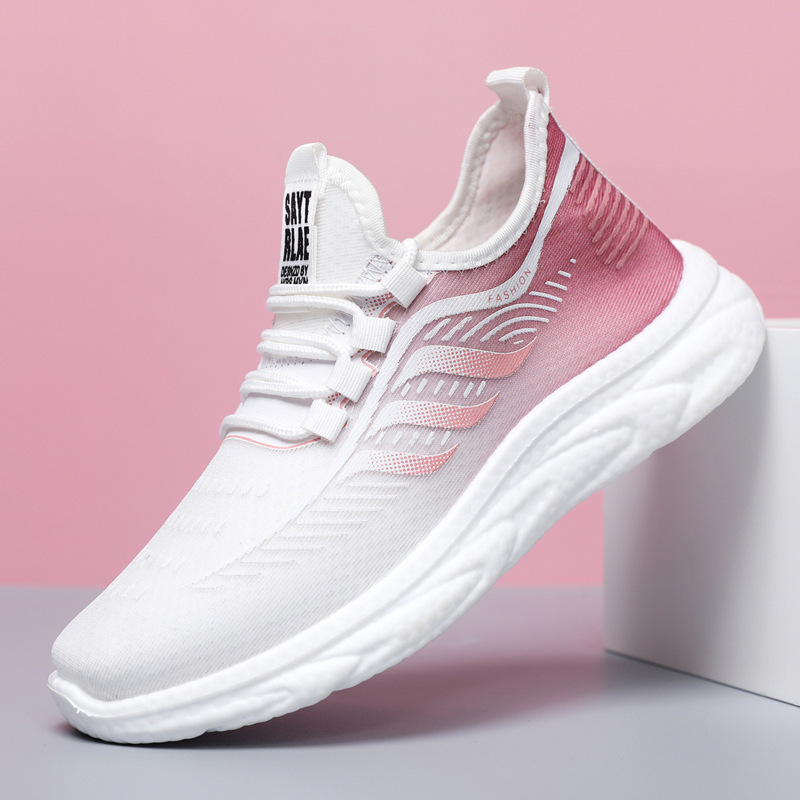 Calzado deportivo nuevo estilo malla transpirable ligero zapatos para correr al aire libre transfronterizo nuevo estilo hombres y mujeres zapatos ligeros de suela suave para hombres