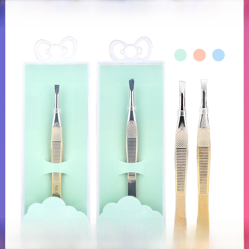 Marion stainless steel gold eyebrow clip single oblique eyebrow clip box C1 eyebrow tweezers hair remover