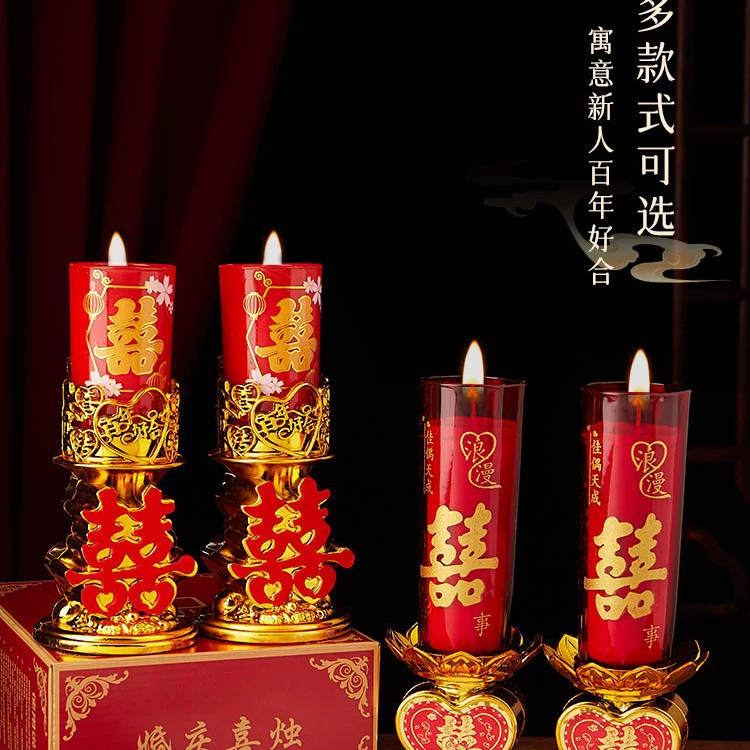 Glass windproof candle, dragon and phoenix, Chinese style