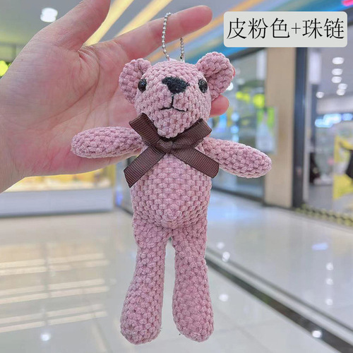 Cross-border internet celebrity teddy bear doll luggage plush doll wholesale school bag bag pendant bear pendant doll