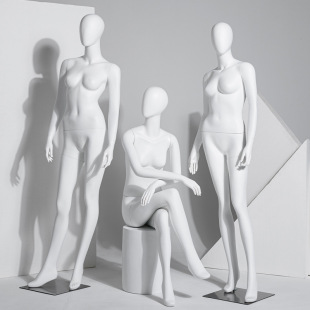 Mute White Model Props Women's Full Body Clothing Store Display Stand Window Dummy Korean Style Wedding Dress Body Simulation Model Stand