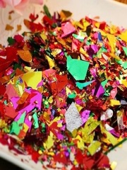 PK7J wholesale flashing paper colorful paper confetti hand scattered confetti pieces glitter colored paper for wedding celebration wedding golden egg colorful paper