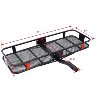 挂钩安装货物运输篮 60“ X 21” X 6“+防水货物袋 13立方英尺（