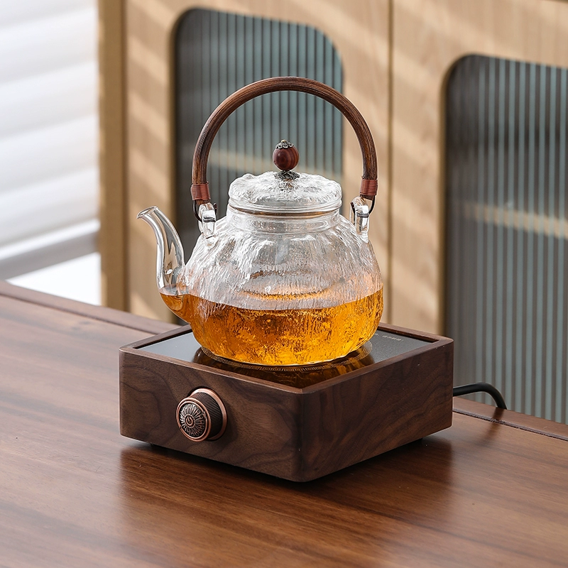 2025 новый стеклянный чайник, устойчивая к высоким температурам электрическая керамическая плита, чайная плита, чайник двойного назначения для приготовления на пару и приготовления пищи, бытовая подъемная балка