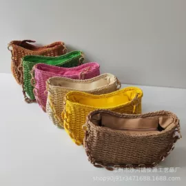 女士单肩包;女士手提包;草编包