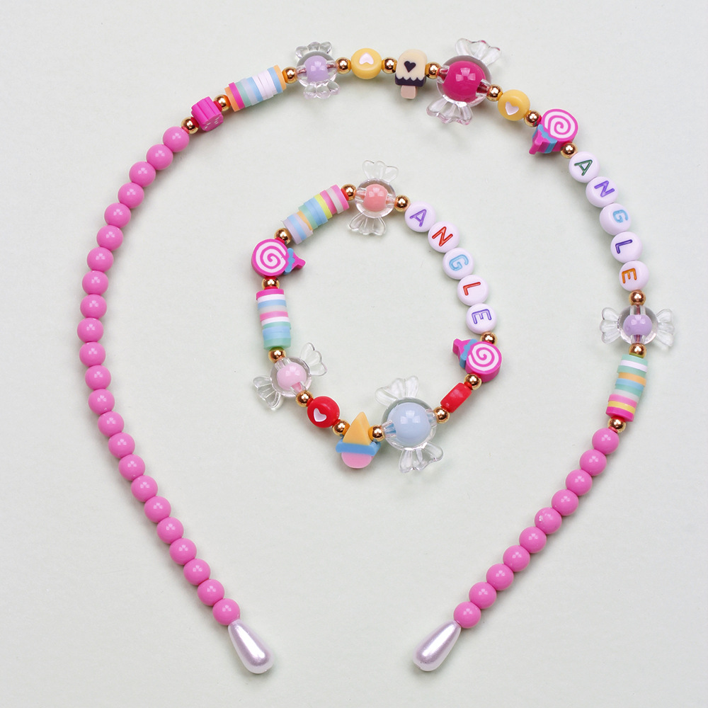 Simple Style Letter Flower Arylic Kidu0027S Bracelets 1 Set