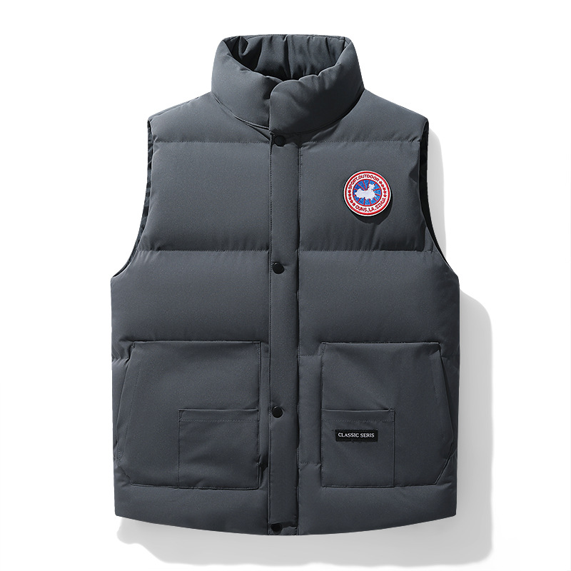 Chaleco de algodón con plumón para hombre, estilo coreano, holgado, moderno, grueso, para otoño e invierno
