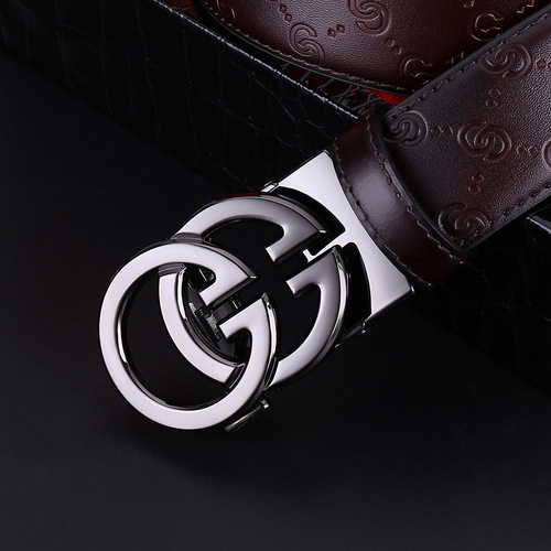 Dropshipping high-end men's genuine leather belt with automatic buckle cowhide belt factory direct sale trousers belt versatile casual