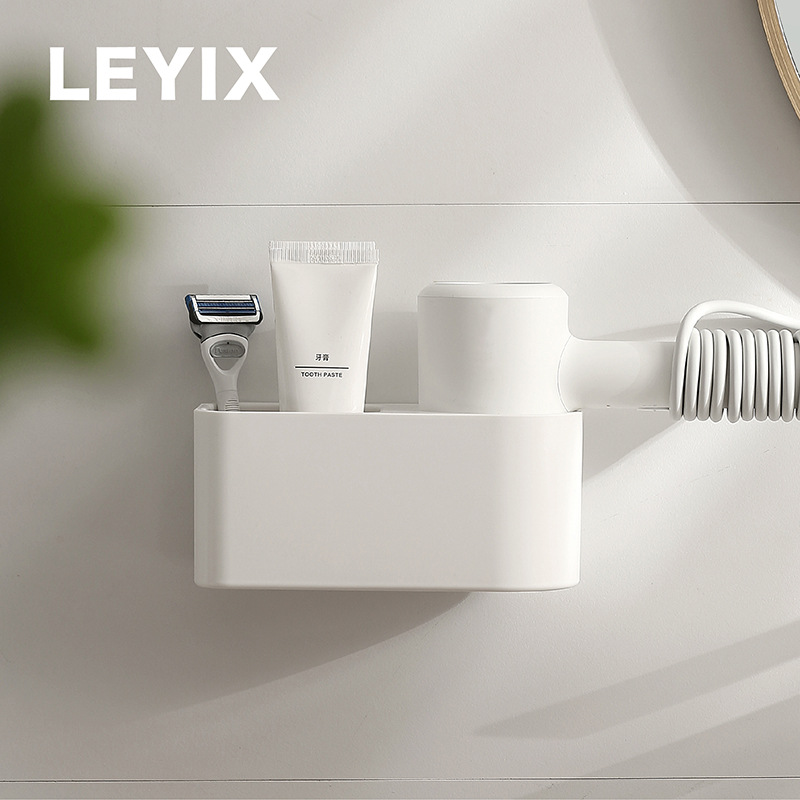Leyix hair dryer free punching bathroom toilet storage shelf wall…