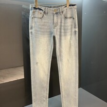 2025SS春夏新品圣罗家 大牌原单男士洗水破洞牛仔裤 抖音一件代发