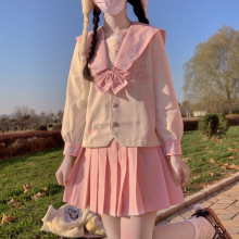 现货批发 原创 甜心雪兔 可爱幼稚园jk制服裙长款学生水手服套装