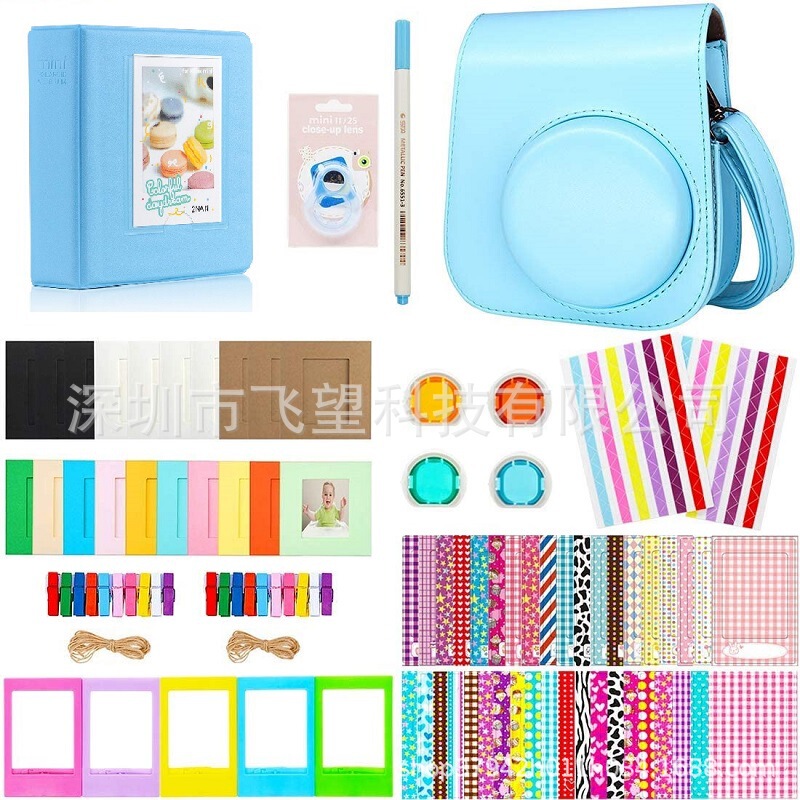 Polaroid instax mini11 12 Accessories Set Camera Bag 64 Photo Album Filter Sticker Photo Frame
