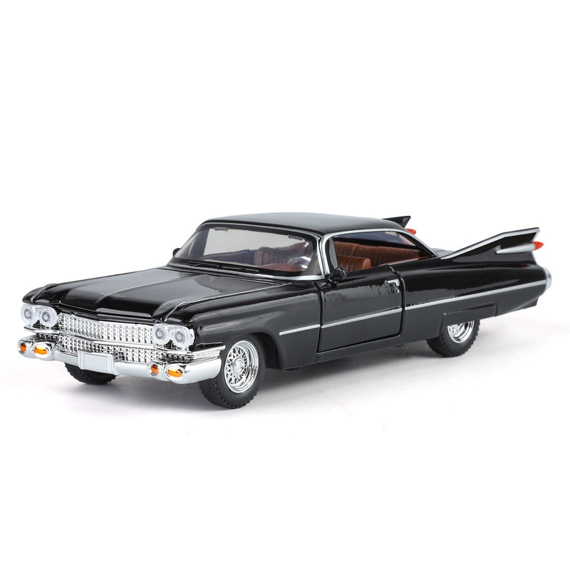 Simulation 1:32 Cadillac Big Rocket Alloy Retro Car Classic Model Sound and Light Pull Back Toy Car Dropshipping